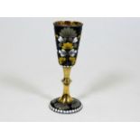 An enamelled Russian silver goblet