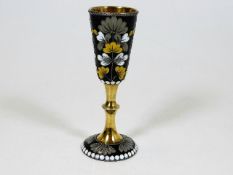 An enamelled Russian silver goblet