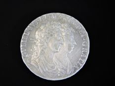 A William & Mary half crown dated 1689