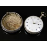 A Georgian silver cased fusee driven Verge pocket watch by Pemberton of London, c.1812