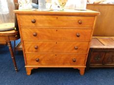 An early Victorian mahogany chest of drawers