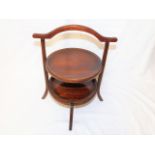 A small Edwardian mahogany cake stand