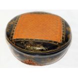 A Japanese lacquerware sewing basket