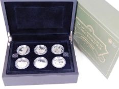 A set of six silver proof WW1 commemorative