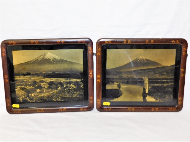 A pair of c.1900 framed Japanese daguerreotype sty