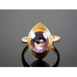 A 9ct gold amethyst ring