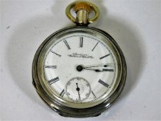 An American Waltham watch co. silver pocket watch
