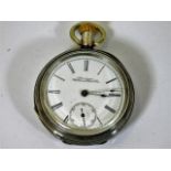 An American Waltham watch co. silver pocket watch