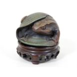 A bronze style St. Petersburg 1882 frog paperweigh