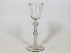 A 19thC. air twist glass, small chip to base