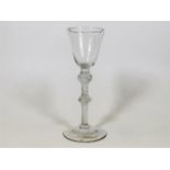 A 19thC. air twist glass, small chip to base