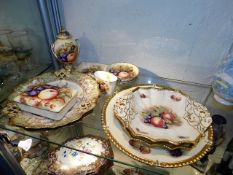 A small quantity of Aynsley porcelain & two Doulto