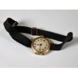 A ladies 9ct gold cased wrist watch