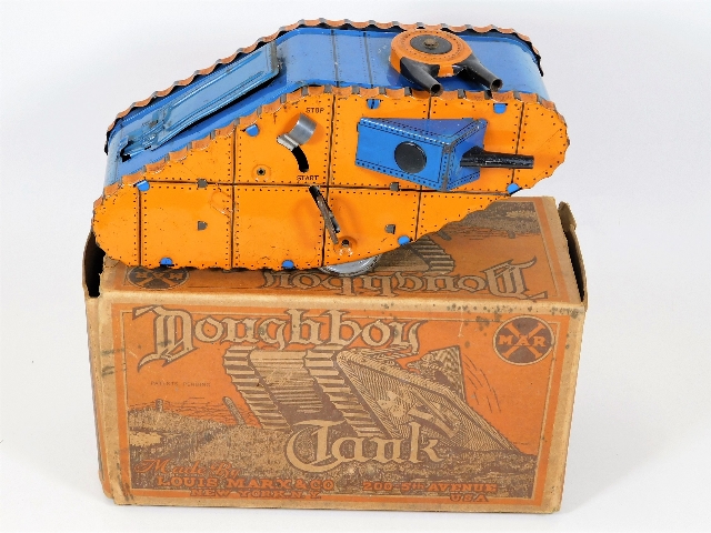 A tin plate boxed Doughboy tank