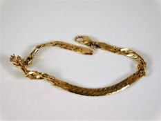 A 14ct gold bracelet a/f