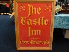 The Castle Inn Hook Norton Ale metal pub sign