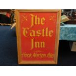 The Castle Inn Hook Norton Ale metal pub sign