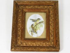 A gilt framed fine watercolour on ivory panel depi