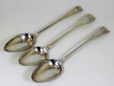 Three Georgian basting spoons