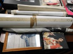 A quantity of posters a/f, an Elvis Presley mirror