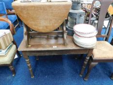 A small antique table twinned with small gateleg o