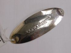 A Carrs silver luggage tag inscribed 24th October