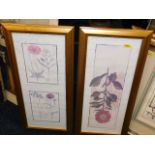 Two gilt framed floral prints