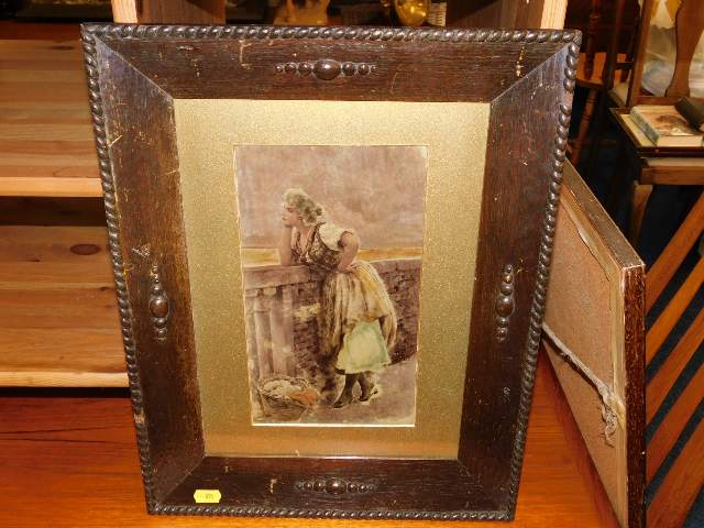 A 1920's framed Ernest De Blaas print on glass & t