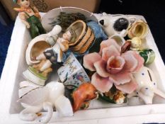 A boxed quantity of ceramics
