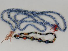 A set of modern Venetian beads & two rows of Chine