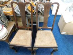 A pair of early 20thC. dining chairs a/f