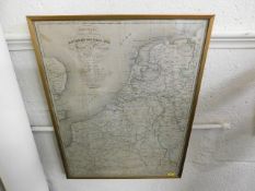 A framed Georgian Dutch map