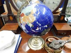 A large mineral globe