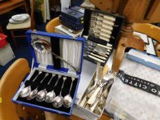 A small quantity of silver plated ware