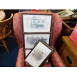 Five framed prints of Charles Dickens interest