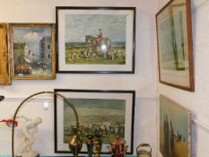 Two Alfred Munnings equine related prints in frame