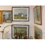 Two Alfred Munnings equine related prints in frame