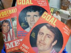 A quantity of vintage football magazines