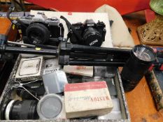 A Rioch & Minolta camera & other related items