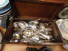 A quantity of silver plated flatware within writin