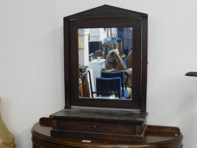 A mahogany dressing table mirror