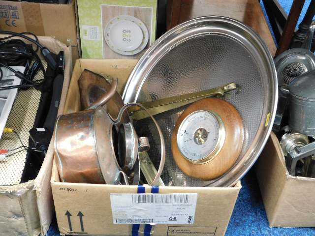 A small quantity of plated & copper ware