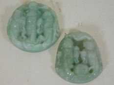 Two Chinese Jade pendants