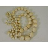 A set of Victorian ivory beads