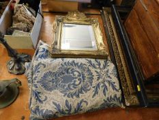 Two gilt framed mirrors twinned with small quantit