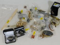 A quantity of costume jewellery & other items