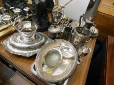 A quantity of mostly antique silver plated wares i