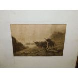 A quantity of six antique framed prints a/f