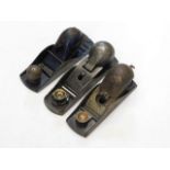 A Stanley block plane, a Whitmore no.110 & one oth