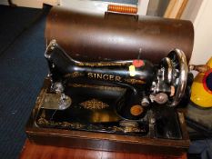 A 1920's Singer sewing machine